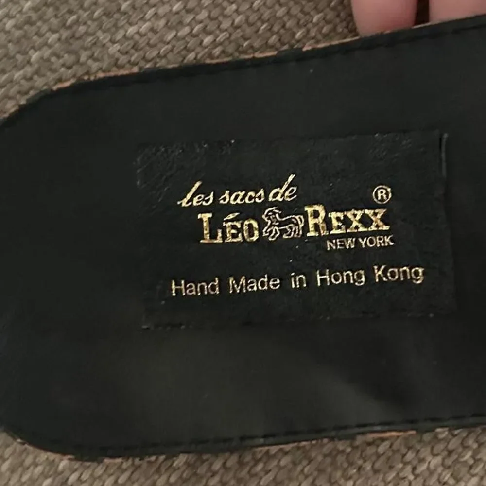Vintage Les Sacs de Léo Rexx Leopard Fishnet Statement Belt